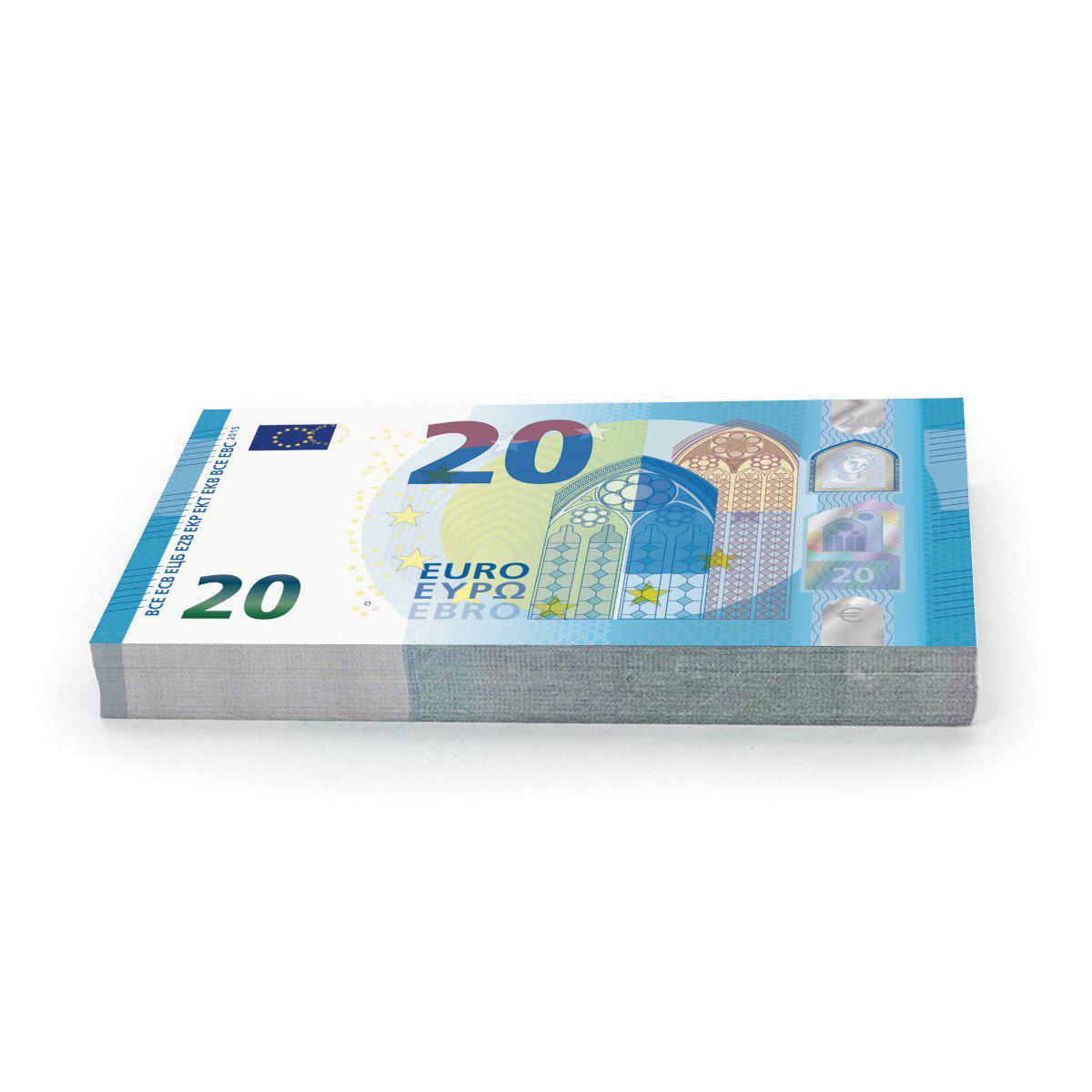 EIGHT4TWO® 100 x 20 € Argent Jouet - Billets de 20 Euros Faux à