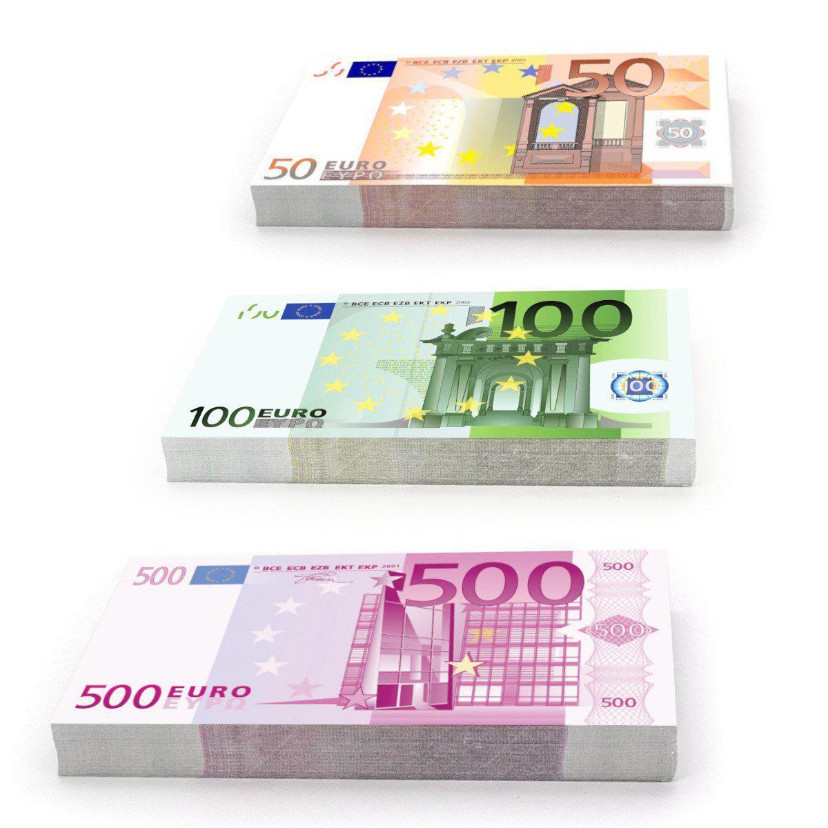 Billet et Pièces Euros Factices très réalistes - 44 pcs